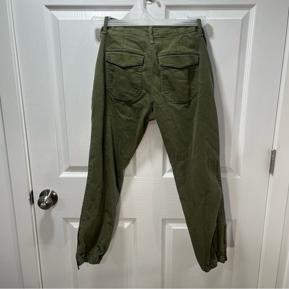 Cabi Compass Pant Army Green Joggers Slim Active Outdoors Zipper Patch Pockets 2 - Picture 3 of 11